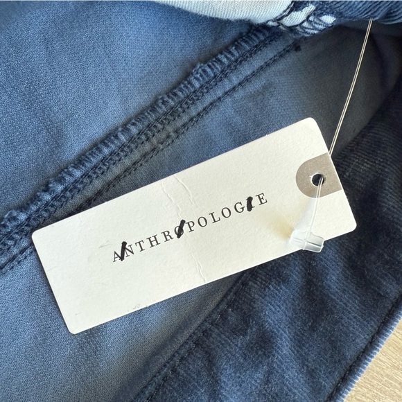 NWT Pilcro Anthropologie High-Rise Skinny Stretch Corduroy Pants Blue Sz 34 Tall - Picture 14 of 14